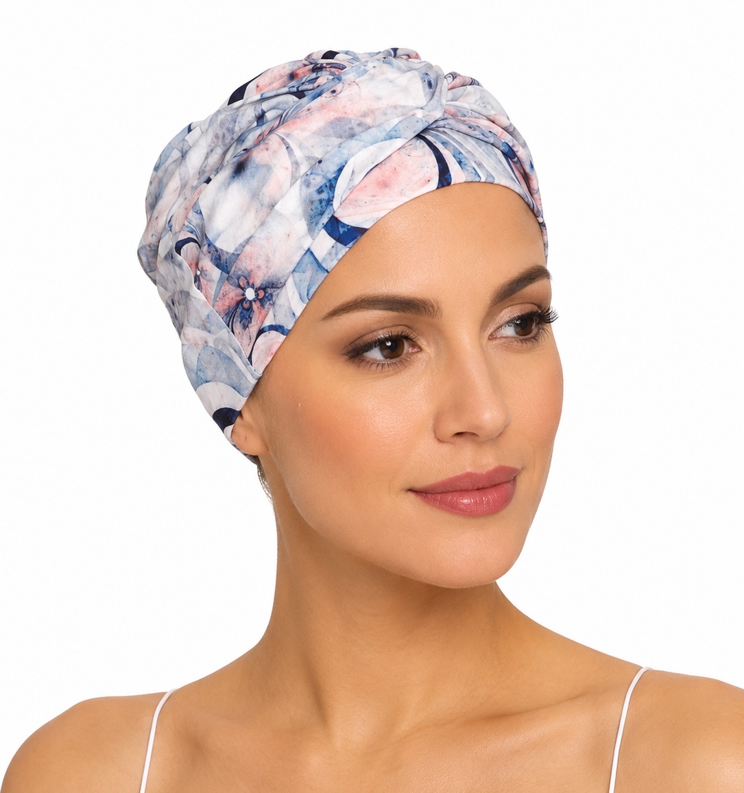 Turbante oncológico de bambú Playa Aguadilla para mujer