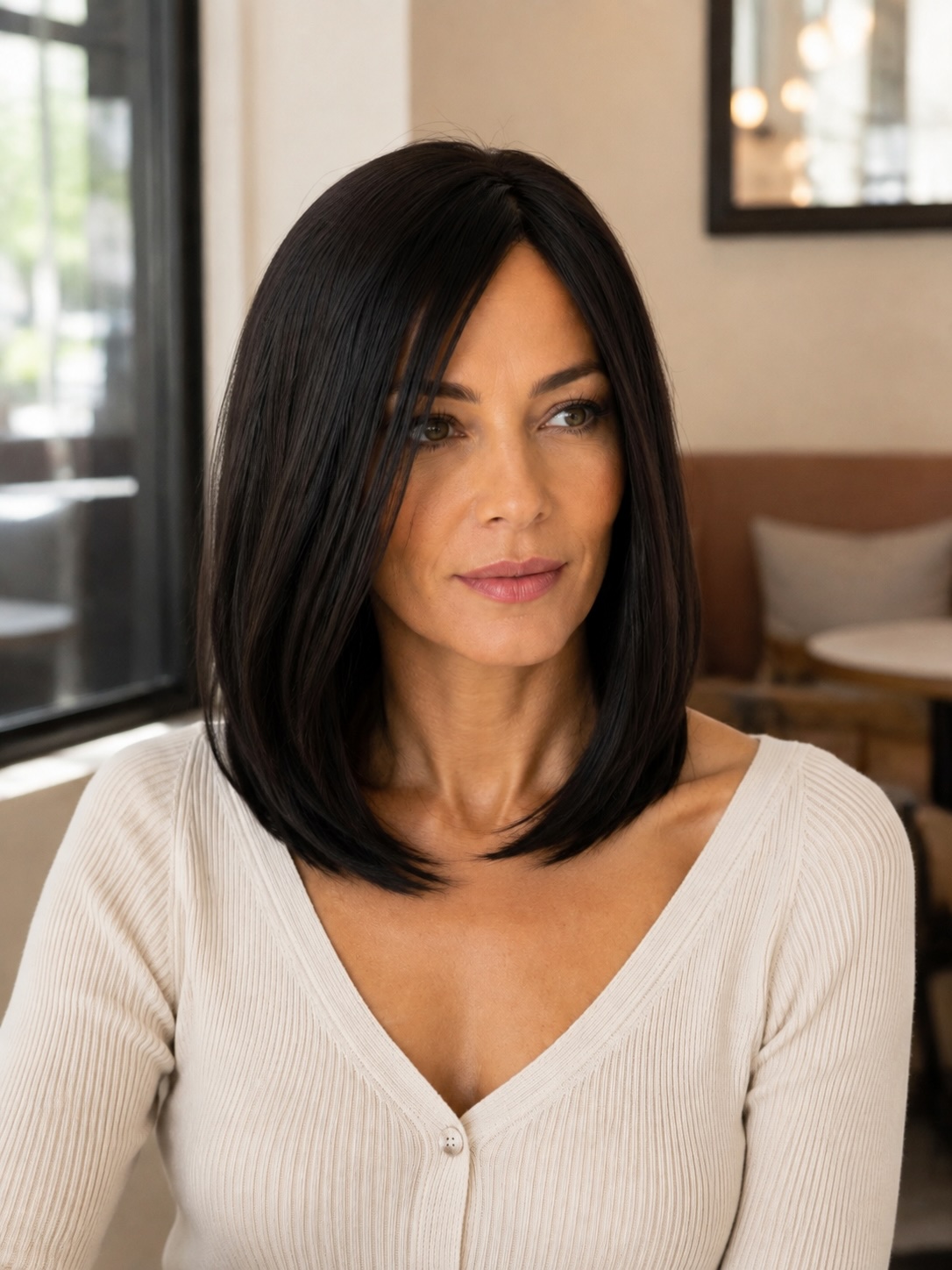 peluca de pelo sintetico modelo Paula lifestyle